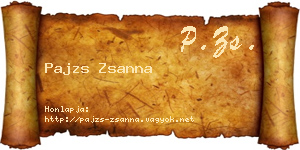 Pajzs Zsanna névjegykártya